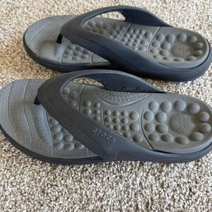 CROCS Gray Men’s Massage-Style Flip Sandals
